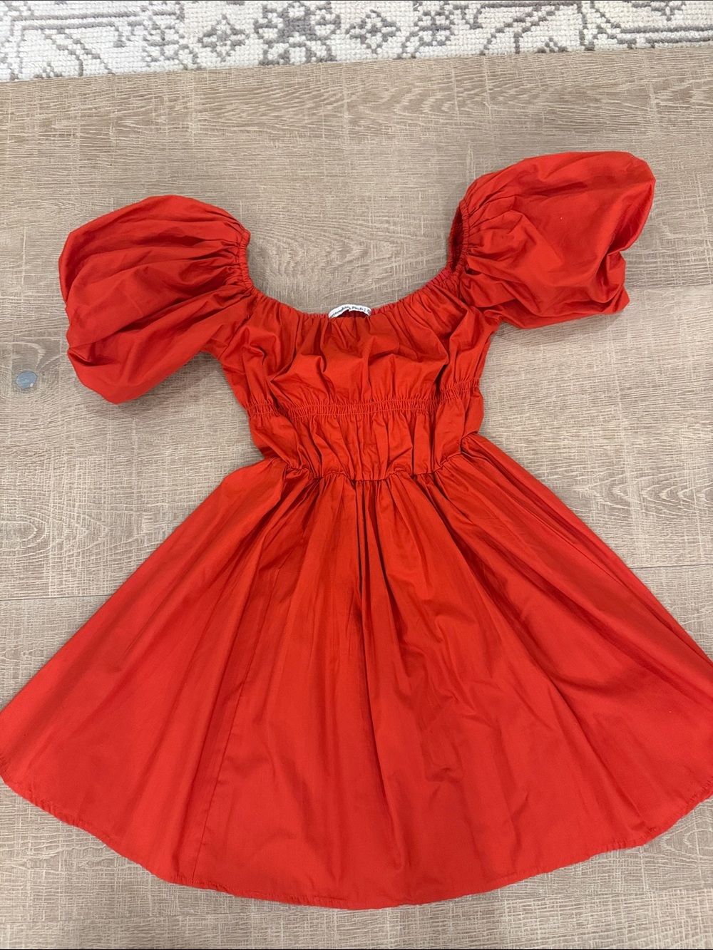 Abercrombie & Fitch Red Puff Sleeve Mini Dress